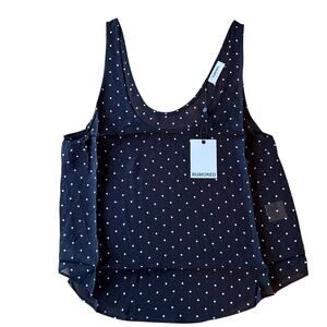 Rumored Old Fashioned Top Polka Dot Classic Lightweight Small Black White